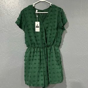 Angashion Women’s Rompers-Summer Deep V Neck Wrap